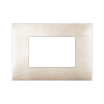 PLACCA YOUNG 44 BEIGE SPAZZOLATO 3D 3 MODULI AVE