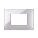 PLACCA YOUNG 44 GRIGIO METALLIZZATO 3 MODULI AVE