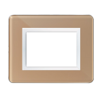 PLACCA AVE PERSONAL 44 BEIGE LUCIDO CORNICE BIANCA 3 MODULI 