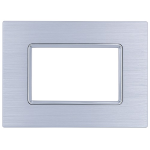 PLACCA ALLUMINIO T3-JOY 3 POSTI SILVER COMPATIBILE MATIX