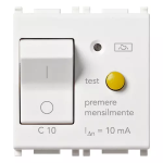 Interruttore MTDiff.1P+N C10 10mA bianco MAGNETOTERMICO DIFFERENZIALE SERIE VIMAR PLANA