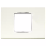 Placca Classic 2M centrali bianco artico SERIE VIMAR EIKON