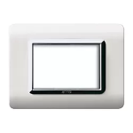 PLACCA TECNOPOLIMERO 44 BIANCO CORNICE CROMO 3M AVE