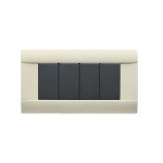 PLACCA RAL45 TECNOPOLIMERO 4MODULI BIANCO BLANC S45 AVE