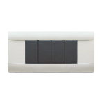 PLACCA RAL45 TECNOPOLIMERO 4MODULI GRIGIO RAL7035 S45 AVE