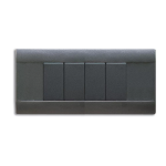 PLACCA RAL45 TECNOPOLIMERO 6MODULI GRIGIO NOIR S45 AVE