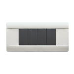 PLACCA RAL45 TECNOPOLIMERO 6MODULI GRIGIO RAL S45 AVE