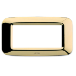 PLACCA YES TECNOPOLIMERO 4MODULI OTTONE S45 AVE