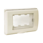 PLACCA IP55 CON MEMBRANA 3MODULI BLANC S45 AVE