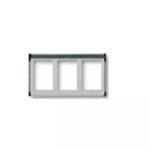 Cornice per 3 moduli 3x1 grigio luce ELVOX