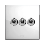 3 DEVIATORI A LEVETTA PLACCA BIANCO 98x98 2M  AVE