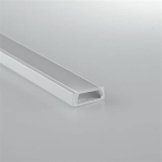 PROFILO IN ALLUMINIO PER STRIP LED  MILANO BIANCO CON DIFFUSORE OPALE TAPPI LATERALI E STAFFETTE DIMENSIONI 200 X 1,5 X 0,6CM