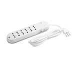 SLIM6 MULTIPRESA 10/16A INTERRUTTORE CON SALVAFULMINE safe+salvaf bianco BTICINO