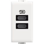 MATIX - Caricatore 2 USB tipo C+ C 15W 1m bianco