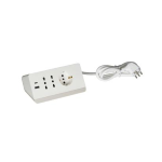 MULTIPRESA DA SCRIVANIA 2 PRESE 10/16A 1 PRESA SCHUKO P30 + 2 USB + SPINA 10A CON INTERRUTTORE BTICINO