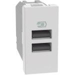 MATIXGO BTICINO CARICATORE USB CON DUE PORTE TIPO A 15W BIANCO