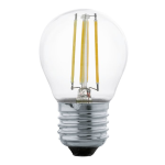 LAMPADINA LED E27 4W 2700K TRASPARENTE A FILAMENTO 350 LUMEN Ø4.5  7.5