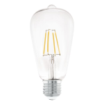 LAMPADINA LED E27 7W 2700K TRASPARENTE A FILAMENTO 806 LUMEN ST64 Ø6.4  14.2