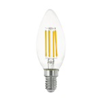 LAMPADINA LED E14 4W CANDELA 2700K TRASPARENTE A FILAMENTO 470 LUMEN Ø3.5  12