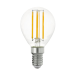 LAMPADINA LED E14 4W MINI GLOBO 2700K TRASPARENTE A FILAMENTO 470 LUMEN Ø4.5  7.7