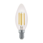 LAMPADINA LED E14 4W CANDELA 2700K TRASPARENTE A FILAMENTO 350 LUMEN Ø3.5  9.8