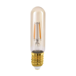 LAMPADINA LED E27 4W CILINDRO 2700K VETRO AMBRATO A FILAMENTO 270 LUMEN Ø3.2  12.5