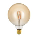 LAMPADINA LED E27 4W GLOBO 2700K VETRO AMBRATO A FILAMENTO 300 LUMEN Ø12.5  17