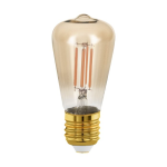 LAMPADINA LED E27 4W ST48 2700K VETRO AMBRATO A FILAMENTO 300 LUMEN Ø4.8  10