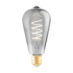 LAMPADINA LED E27 4W ST64 2700K VETRO FUMÈ A FILAMENTO 100 LUMEN Ø6.4  14.2