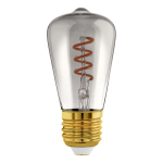 LAMPADINA LED E27 4W ST48 2700K VETRO FUMÈ A FILAMENTO 100 LUMEN Ø4.8  10