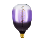 LAMPADINA LED E27 4W 2700K VETRO SFUMATO TRASPARENTE VIOLA E FUMÈ A FILAMENTO 120 LUMEN L210 Ø120