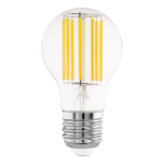 LAMPADINA LED E27 4,9W 3000K VETRO TRASPARENTE A FILAMENTO 1055 LUMEN  L105 Ø60