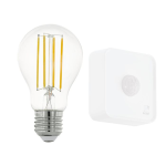 LAMPADINA LED E27 6W 4000K VETRO TRASPARENTE A FILAMENTO 806 LUMEN CONNESSO CON APP SENSORE PIR Ø6  10.5