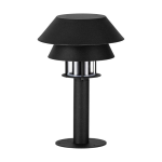 LAMPADA DA TERRA ESTERNO IP65 CHIAPPERA ACCIAIO NERO E27 VETRO H330 Ø220