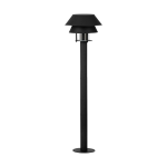 PALETTO LAMPADA DA GIARDINO SEGNAPASSO IP65 E27 ACCIAIO NERO  H800 Ø220