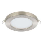 GHIERA INCASSO FARETTO FUEVA FLEX LED 5,5W 3000K 650Lm ALLUMINIO NICKEL SATINATO Ø117 H2 Foro Ø60-90