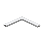 PROFILO AD ANGOLO PER STRISCIA LED SURFACE PROFILE 1 ALLUMINIO 17 X 9MM LUNGHEZZA 11CM