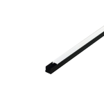 PROFILO PER STRISCE LED SOVRAPPOSTO SURFACE PROFILE 2 ALLUMINIO NERO 1MT 17 X 16 MM CON COPERTURA E TAPPI - 100 x 1.7 H1.6 CM