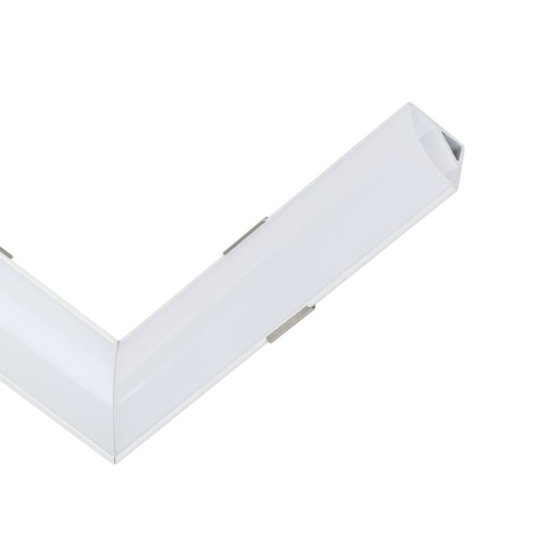 98947-Eglo - ANGOLO INTERNO PROFILO PER STRISCE LED AD ANGOLO CORNER  PROFILE 1 ALLUMINIO BIANCO 1MT 16 MM CON COPERTURA E CLIP - Eglo