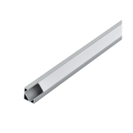 PROFILO PER STRISCE LED AD ANGOLO CORNER PROFILE 2 ALLUMINIO 18 MM CON COPERTURA E TAPPI - 200 x 1.8 H1.8