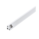 PROFILO PER STRISCE LED AD ANGOLO 1MT CORNER PROFILE 2 ALLUMINIO BIANCO 18 MM CON COPERTURA E TAPPI 100 x 1.8 H1.8