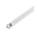 PROFILO PER STRISCE LED AD ANGOLO 2MT CORNER PROFILE 2 ALLUMINIO BIANCO 18 MM CON COPERTURA E TAPPI 200 x 1.8 H1.8