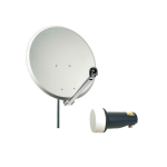 KIT TV SATELLITARE EMME ESSE PARABOLA 80CM + LNB SINGOLO A BASSA FIGURA DI RUMORE