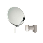 KIT TV SATELLITARE EMME ESSE PARABOLA 80CM + LNB TWIN A BASSA FIGURA DI RUMORE