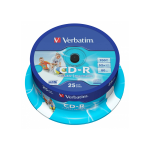 VERBATIM CD-R 52X 700MB 25PK OPS SPINDLE WIDE PRINT ID