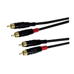 CAVO RCA AUDIO PROFESSIONALE 2 SPINE RCA MASCHIO / 2 SPINE RCA MASCHIO 1,8METRI