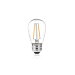 LAMPADINA LED A FILAMENTO E27 ST45 TRASPARENTE 2W 2700K CALDA 3000°K