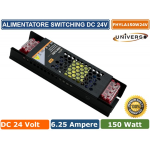 ALIMENTATORE 60W 24V 2,5A IP20 SWITCHING PER STRISCE LED ILLUMINAZIONE