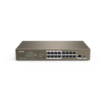 Switch Desktop 16 porte 10/100M PoE 250W + 2 GE