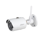 Telecamera bullet IP WiFI Dahua con Smart IR di 30 m per esterno. CMOS 1 / 2,7 "da 2 MP. Doppio flusso. Formato H.265 / H.264 / MJPEG. Risoluzione 1080P a 25 ips. Filtro ICR. 0,1195 lux F2,0. Ottica fissa da 2,8 mm (106 °). OSD, AWB, AGC, BLC, HLC, digita